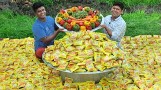 1000 PACKET MAGGI NOODLES  Noodles Recipe cooking Skill  Village Style Cooking [upl. by Idarb]