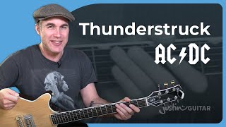 Thunderstruck Guitar Lesson  ACDC [upl. by Chadbourne515]