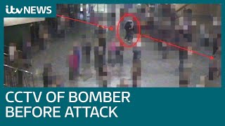 Court shown images of Manchester Arena bomber just seconds before attack  ITV News [upl. by Richel]