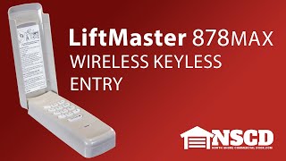 How to Program and Install the LiftMaster 878MAX wireless keyless Entry [upl. by Yerkovich]