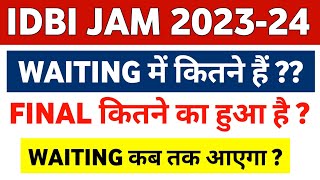 IDBI JAM Waiting List RTI Reply  IDBI JAM amp Executive Result Date 2024 [upl. by Harte199]