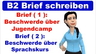 Telc B2 Brief schreiben  2 Beschwerdebriefe  Prüfung 2020 [upl. by Marjana]