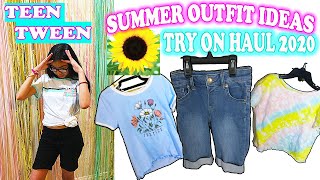 SUMMER OUTFIT IDEAS FOR TWEENS amp TEENS TRY ON HAUL 2020 [upl. by Il]