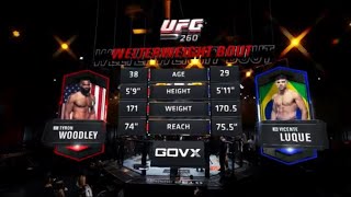 UFC 260 Woodley vs Luque Full Fight Highlights [upl. by Leandra]