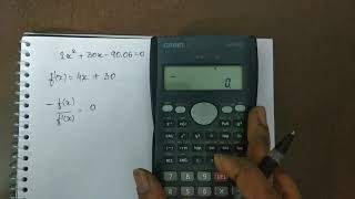 Solving Equation with help of Fx82MS Calculator [upl. by Eillo]