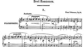 Clara Schumann Drei Romanzen Op 21 1853 [upl. by Kirt276]