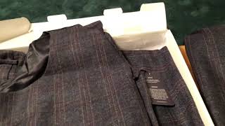 Custom Made Studio Suits Tweed 3 Piece Unboxing [upl. by Katerine817]