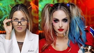 Harley Quinn Suicide Squad Glam Makeup Tutorial [upl. by Lyrej]