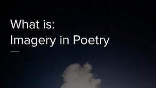 What is Imagery in Poetry [upl. by Rosanne832]