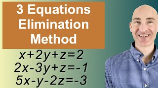 Solving Systems of 3 Equations Elimination [upl. by Janenna]