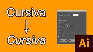 Cómo hacer LETRA CURSIVA en Illustrator 2021 [upl. by Ahsekam]