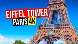 EIFFEL TOWER Paris France 4K Tour Eiffel Trocadero square Eiffel Tower light show at night [upl. by Sloane]