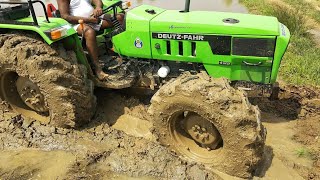 Same DEUTZFAHR 55HP 4WD Tractor with Old Man  Come To Village [upl. by Yrruc]