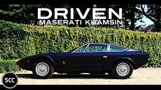 MASERATI KHAMSIN 1976  Test drive in top gear  49 V8 Engine sound  SCC TV [upl. by Kelton]