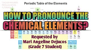 HOW TO PRONOUNCE THE 118 ELEMENTS IN PERIODIC TABLE  Teacher Maureen [upl. by Alilad243]