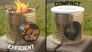 My Compact Mini Wood Stove Made Of Tin [upl. by Hobart140]