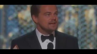 Discorso Oscar 2016 Leonardo Di Caprio Doppiato ITA  Voce Ufficiale [upl. by Aitak]