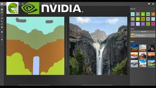 【NVIDIA Canvas】 誰でも神絵師になれるAIお絵かきソフト [upl. by Hal856]