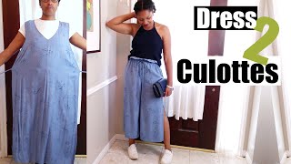 How To Turn a Dress into Culottes  3 Ways to Style  BlueprintDIY [upl. by Ash]