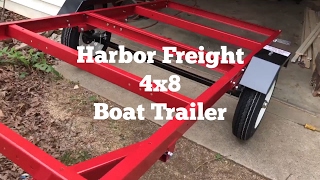 Harbor Freight 4 x 8 Trailer  Boat Trailer [upl. by Okeim873]