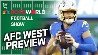 AFC West Preview Chargers approach Patrick Mahomes’ ADP  Rotoworld Football Show FULL SHOW [upl. by Mildred450]