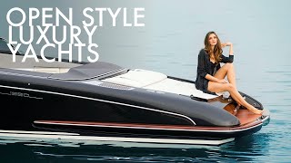 Top 5 Small Open Style Luxury Yachts by Riva Yachts  Price amp Features [upl. by Auqinat]