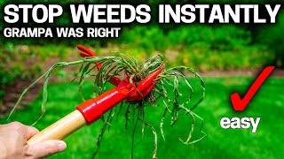 STOP WEEDS INSTANTLY the EASY WAY  Grampas Weed Puller Review [upl. by Kimber730]