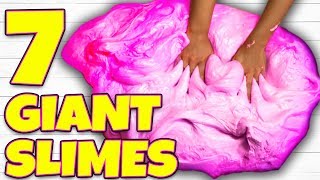 Slime 7 ways Giant DIY Slime compilation  How to make Fluffy Slime and Toothpaste Slime [upl. by Nommad]