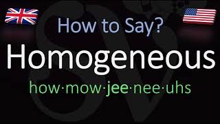 How to Pronounce Homogeneous CORRECTLY Meaning amp Pronunciation [upl. by Lukey]