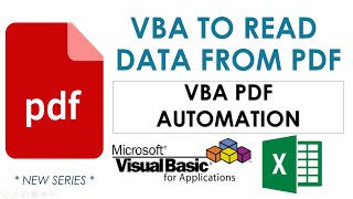 VBA to read contents from PDF File  VBA PDF Automation3 [upl. by Rubio]