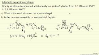 Adiabatic Expansion of Steam [upl. by Rosner]