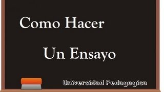 TUTORIAL  ¿Como hacer un Ensayo [upl. by Charyl]