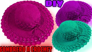 Sombrero muy fácil de tejer a crochet paso a paso TODAS LAS TALLAS [upl. by Balough276]