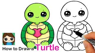 How to Draw a Baby Turtle Easy  Squishmallows [upl. by Adnar]