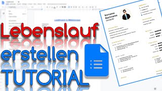 Lebenslauf mit Google Docs erstellen  Vorlage zum Herunterladen  Google Docs Tutorial [upl. by Zadack283]