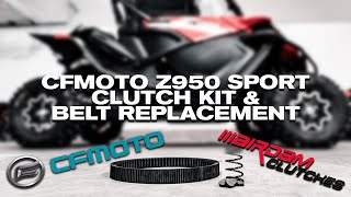 CFMoto ZForce 950 Sport Clutch Kit Install Belt Replacement and Review  Festival Update [upl. by Nyltak]