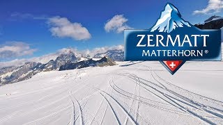 Summer skiing Zermatt  full ride from 3800m to 2900m 7km  July 2018 [upl. by Wiener]