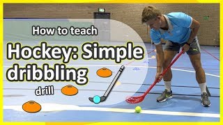 Hockey 1 Simple dribbling Key points  Teaching Fundamentals of PE [upl. by Nawotna]