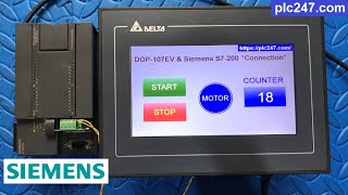 Delta HMI amp Siemens S7200 quotCommunicationquot Tutorial [upl. by Haissi496]