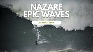 Nazare Big Waves Surfing [upl. by Kosaka]