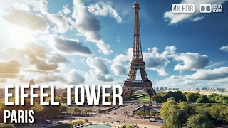 Eiffel Tower Paris Elevator Ride Top Floor 360° Panorama View  🇫🇷 France 4K HDR Walking Tour [upl. by Idnat]