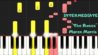 quotThe Bonesquot by Maren Morris  INTERMEDIATE Piano Tutorial [upl. by Novyak175]