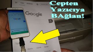 Cep Telefonundan YAZICIYA Kablolu Bağlanarak ÇIKTI Almak [upl. by Oivaf]