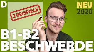 B2 Brief schreiben Beschwerdebrief  telc B1 B2 Beispiele [upl. by Marylee]