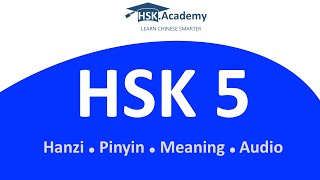 HSK 5 Vocabulary List 1300 words in 90 min [upl. by Byrdie]