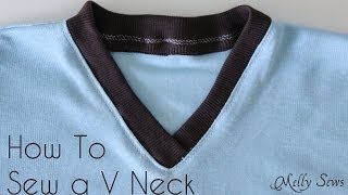 How To Sew a V Neck Tshirt [upl. by Marcella]