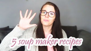 5 SOUP MAKER RECIPES  Sarah Dee [upl. by Vernita805]