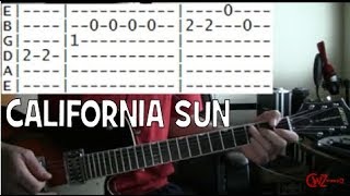 The Ramones California Sun Guitar Tab Chords Lesson also The Rivieras [upl. by Tega741]