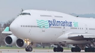 2x Pullmantur Air Boeing 747412  Bologna G Marconi Airport [upl. by Ilatan]