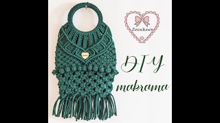 Macrame bag DIY Torebka z makramy krok po kroku [upl. by Attesoj232]